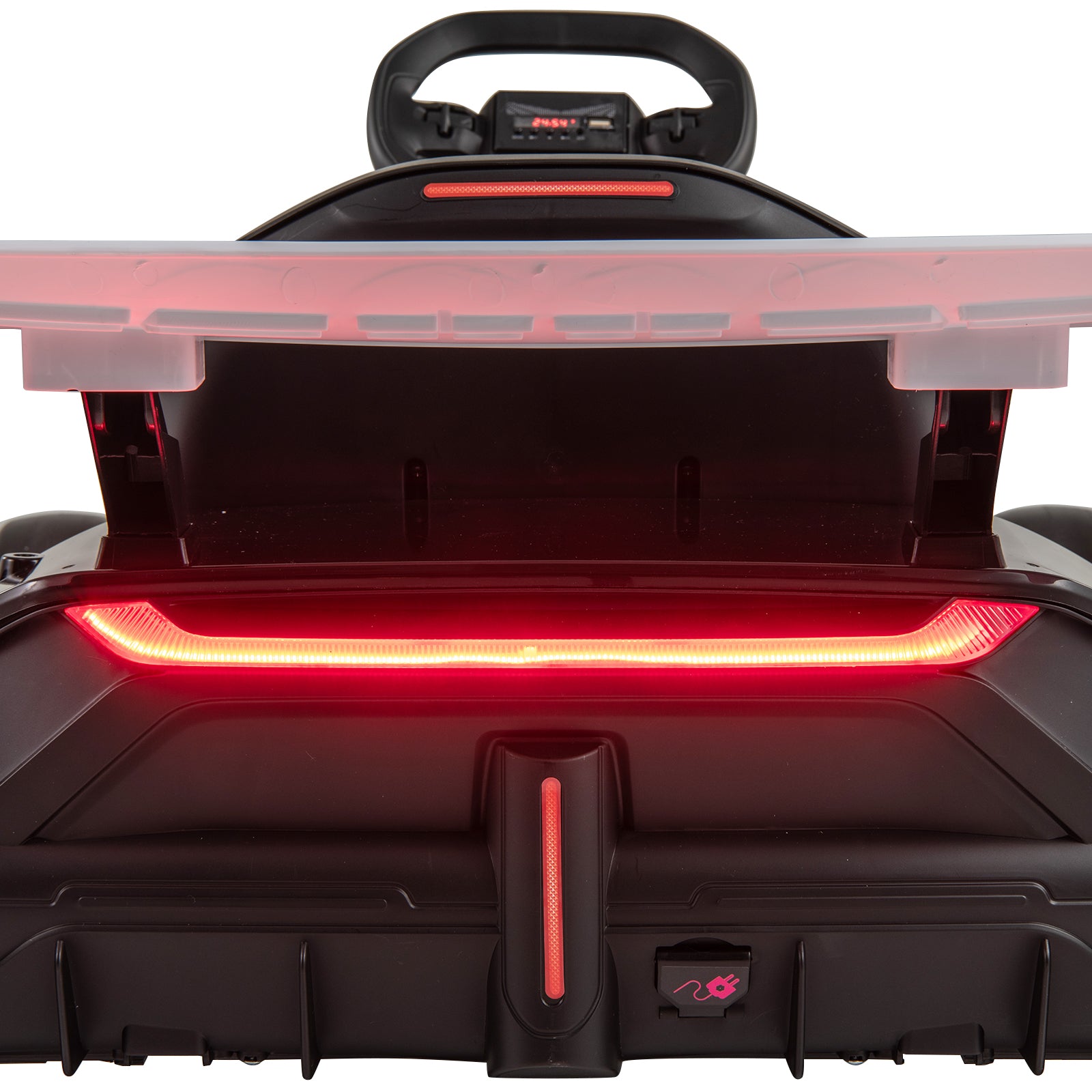 24V Kids Go Kart Licensed Audi Adjustable Ride on Racing Toy with Horn, Black & White Powered Ride On Toys at Gallery Canada