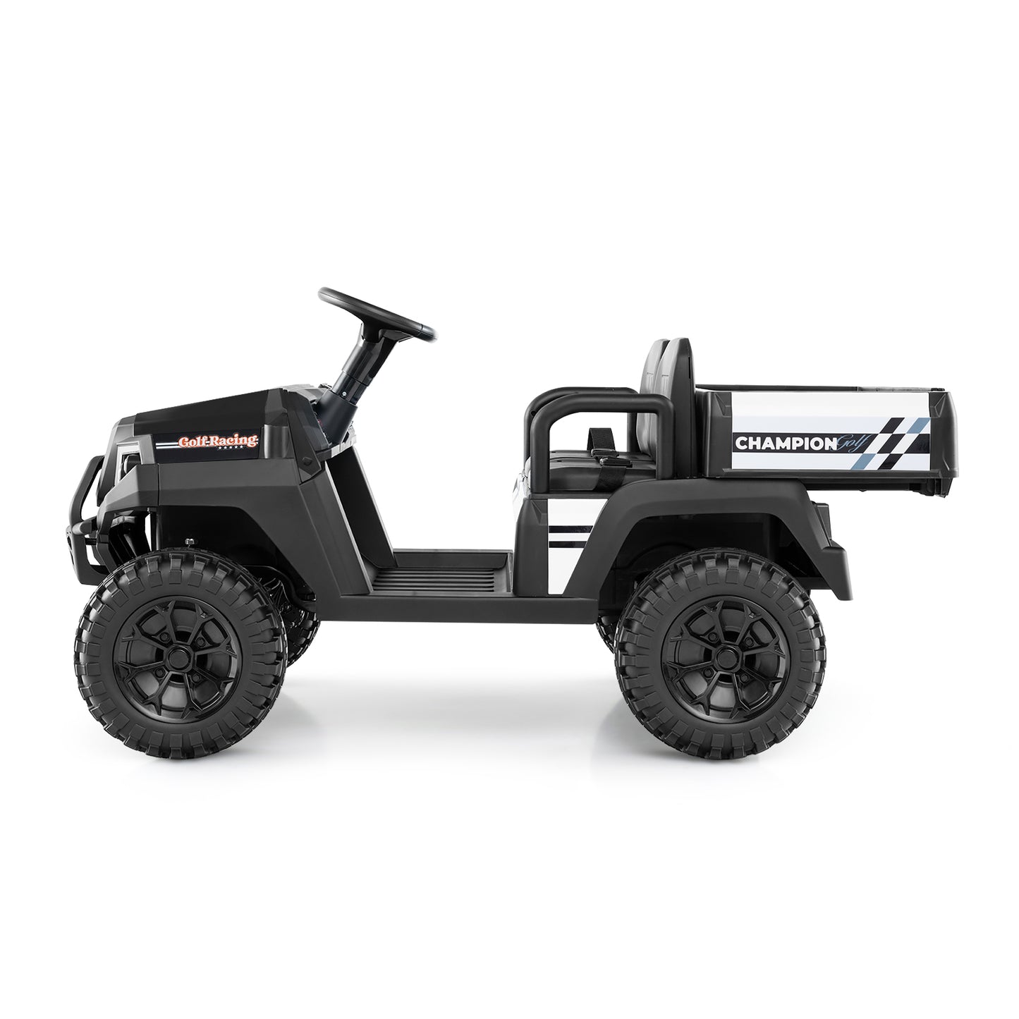 24V Kids Golf Cart, 4WD 2-Seater Ride On Car, Black Powered Ride On Toys at Gallery Canada