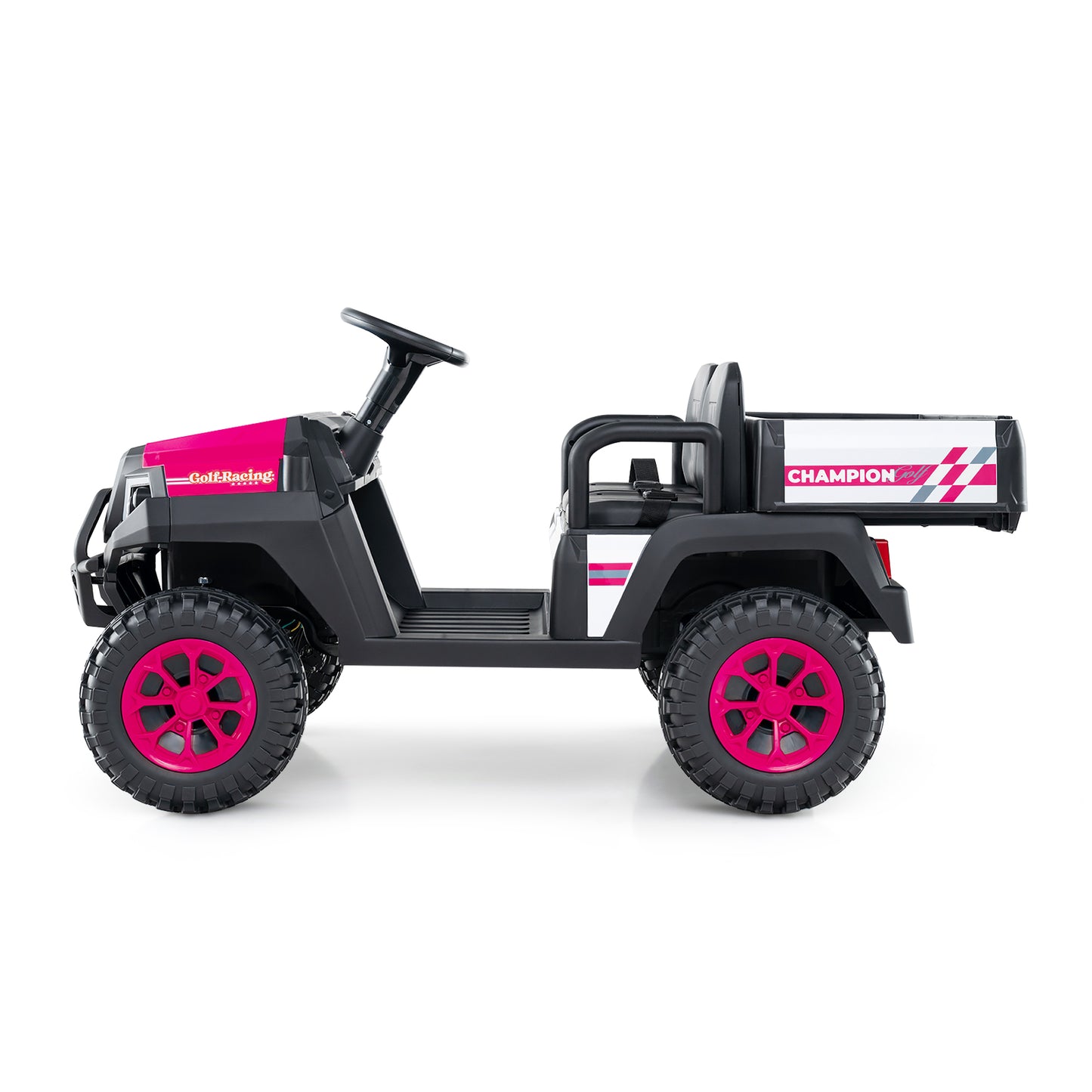 24V Kids Golf Cart, 4WD 2-Seater Ride On Car, Pink Powered Ride On Toys at Gallery Canada