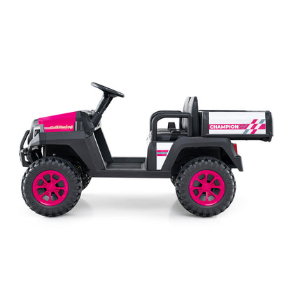 24V Kids Golf Cart, 4WD 2-Seater Ride On Car, Pink Powered Ride On Toys at Gallery Canada