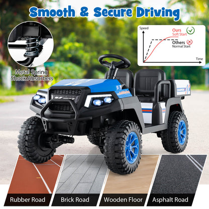 24V Kids Golf Cart, 4WD 2-Seater Ride On Car, Blue Powered Ride On Toys at Gallery Canada