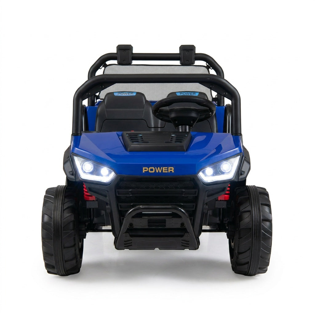 24V Kids Ride on Dump Truck with Electric Dump Bed 2-Seater 4WD, Navy Powered Ride On Toys Navy at Gallery Canada