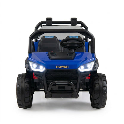 24V Kids Ride on Dump Truck with Electric Dump Bed 2-Seater 4WD, Navy Powered Ride On Toys Navy at Gallery Canada