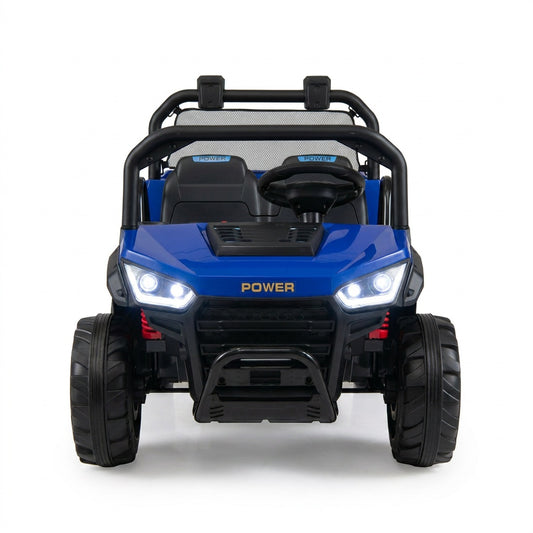 24V Kids Ride on Dump Truck with Electric Dump Bed 2-Seater 4WD, Navy Powered Ride On Toys Navy at Gallery Canada