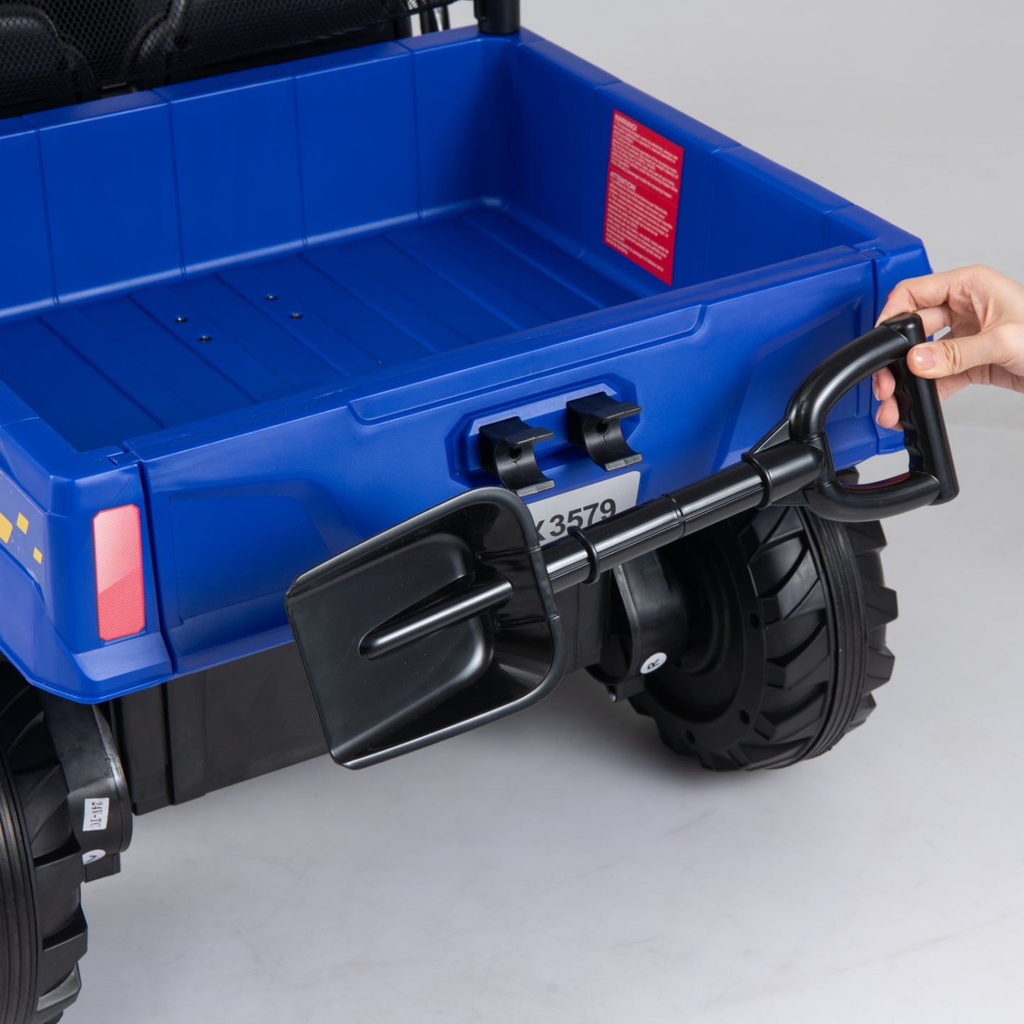 24V Kids Ride on Dump Truck with Electric Dump Bed 2-Seater 4WD, Navy Powered Ride On Toys at Gallery Canada