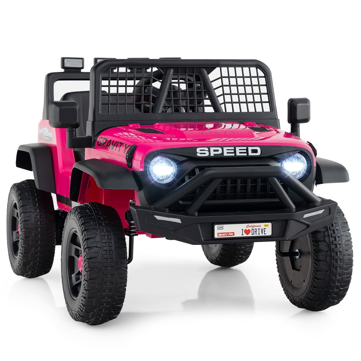 24V Ride On Car for Kids with Parent Remote Control and Music, Pink