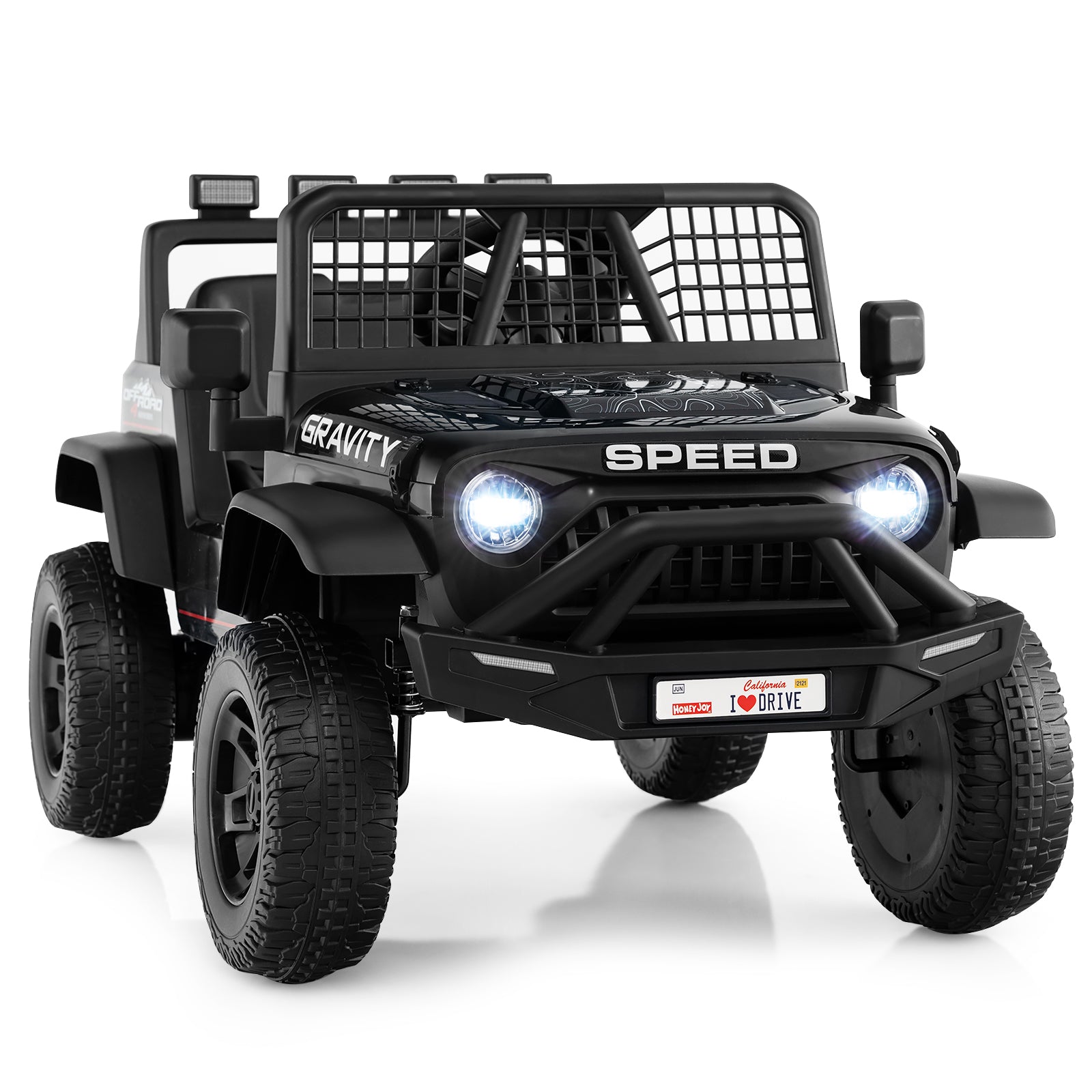 24V Ride On Car for Kids with Parent Remote Control and Music, Black Powered Ride On Toys at Gallery Canada