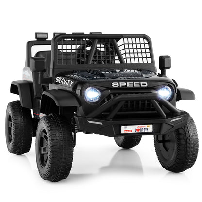 24V Ride On Car for Kids with Parent Remote Control and Music, Black Powered Ride On Toys at Gallery Canada