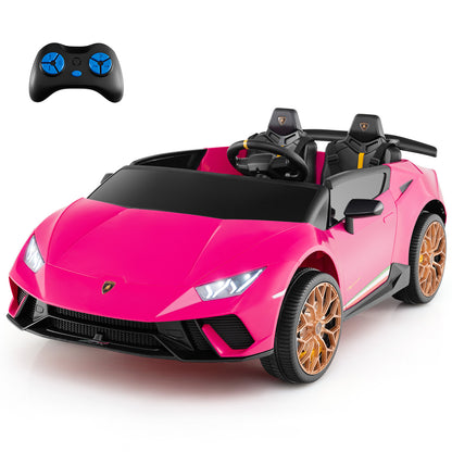 24V Ride-on Car for Kids 4WD 2-Seater Licensed Lamborghini Electric Vehicles with Music, Pink Powered Ride On Toys at Gallery Canada