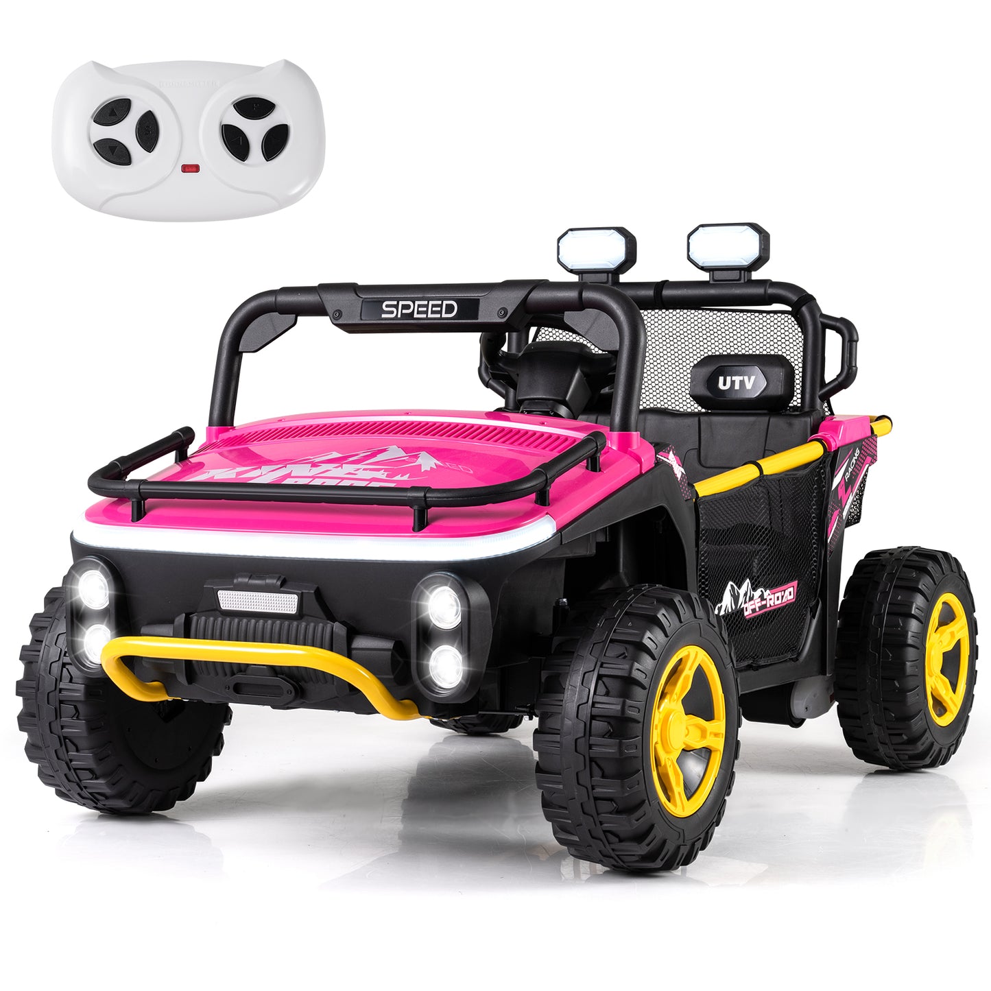 24V Ride on Toy for Kids 2 Seater Ride on Truck Car with Horn Music Story, Pink