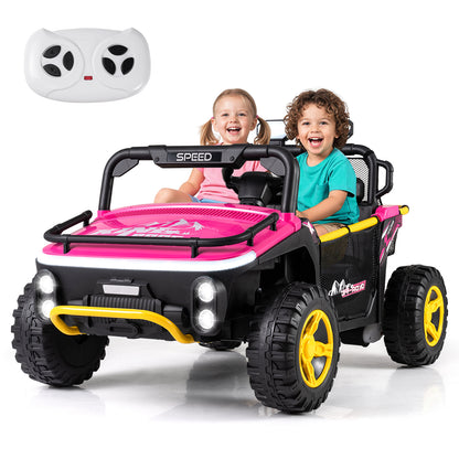 24V Ride on Toy for Kids 2 Seater Ride on Truck Car with Horn Music Story, Pink