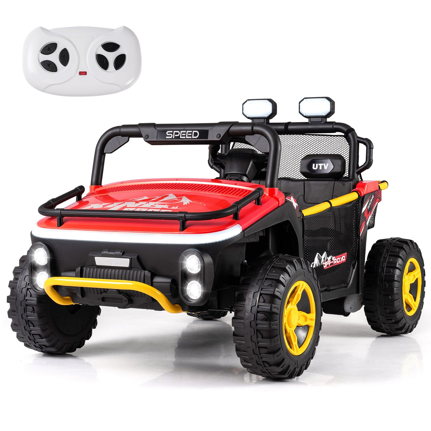 24V Ride on Toy for Kids 2 Seater Ride on Truck Car with Horn Music Story, Red
