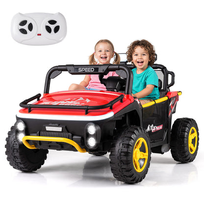 24V Ride on Toy for Kids 2 Seater Ride on Truck Car with Horn Music Story, Red