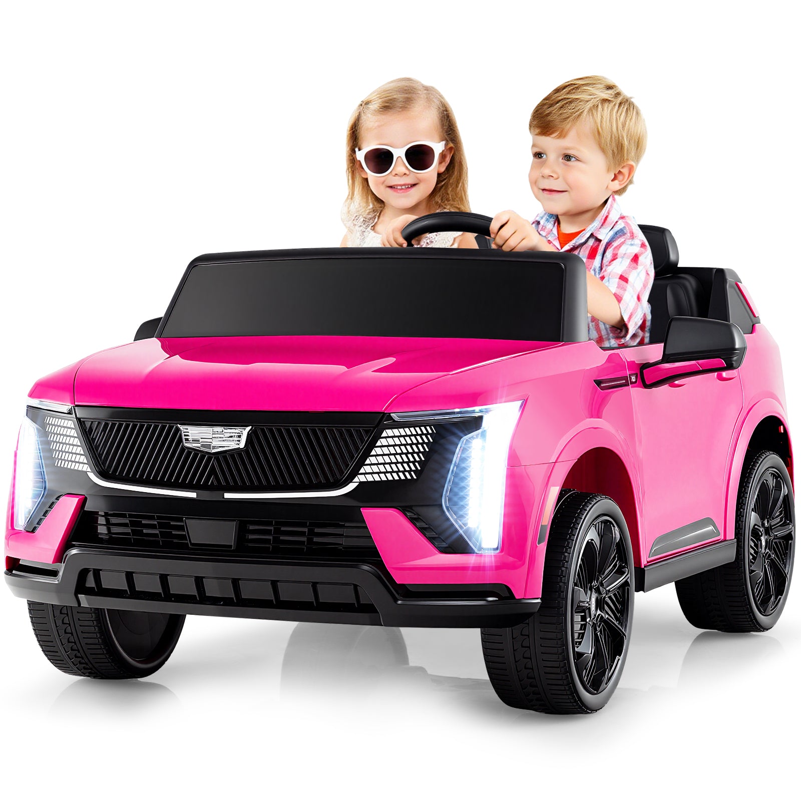 24V Ride on Truck 2-Seater Licensed Cadillac with Remote Control, Pink Powered Ride On Toys at Gallery Canada