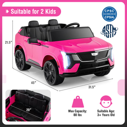24V Ride on Truck 2-Seater Licensed Cadillac with Remote Control, Pink Powered Ride On Toys at Gallery Canada
