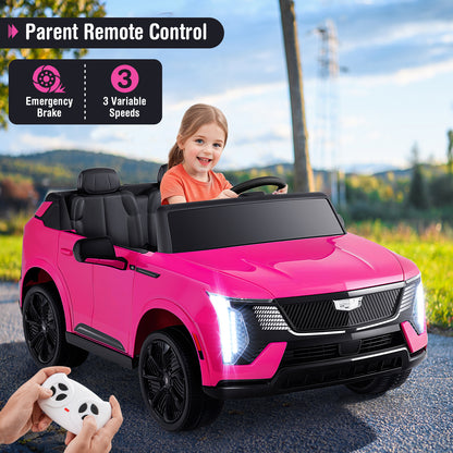 24V Ride on Truck 2-Seater Licensed Cadillac with Remote Control, Pink Powered Ride On Toys at Gallery Canada