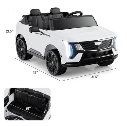 24V Ride On Truck, 2-Seater, Remote Control, White Powered Ride On Toys at Gallery Canada