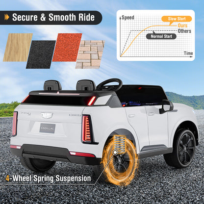 24V Ride On Truck, 2-Seater, Remote Control, White Powered Ride On Toys at Gallery Canada