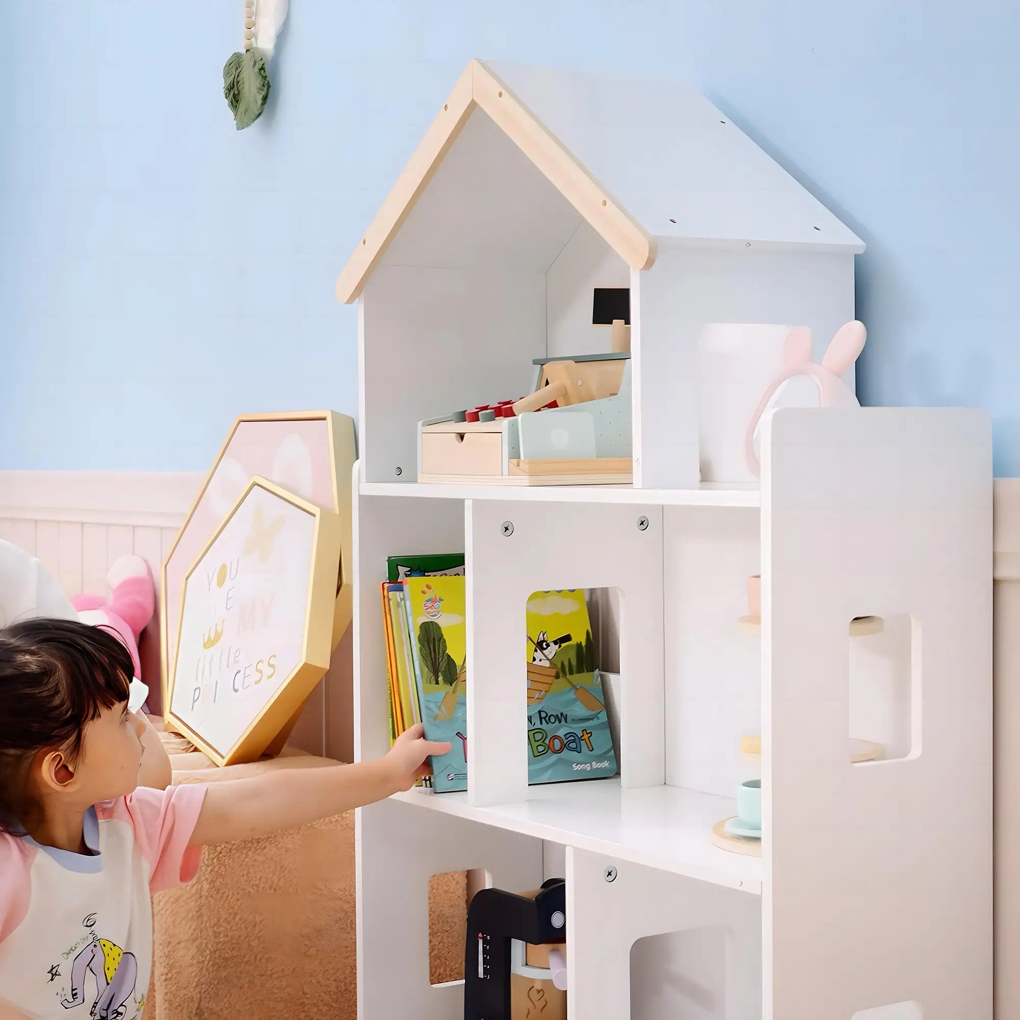 Toy Storage Organizer, 3-Tier Kids Bookshelf, White Small Bookshelves at Gallery Canada