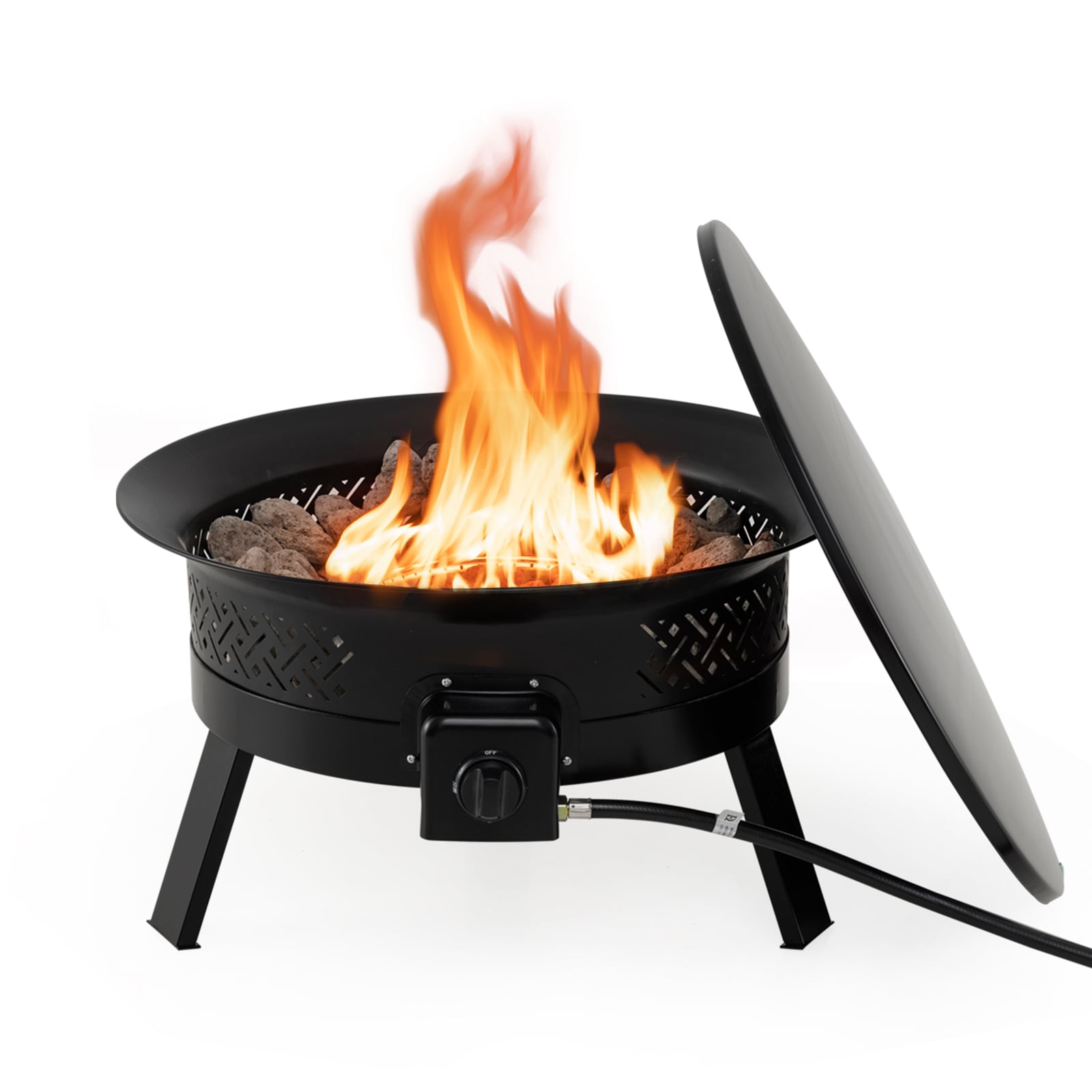 24.5 Inch Portable Propane Fire Pit with Carry Strap and Folding Legs Fire Pit Tables Options at Gallery Canada