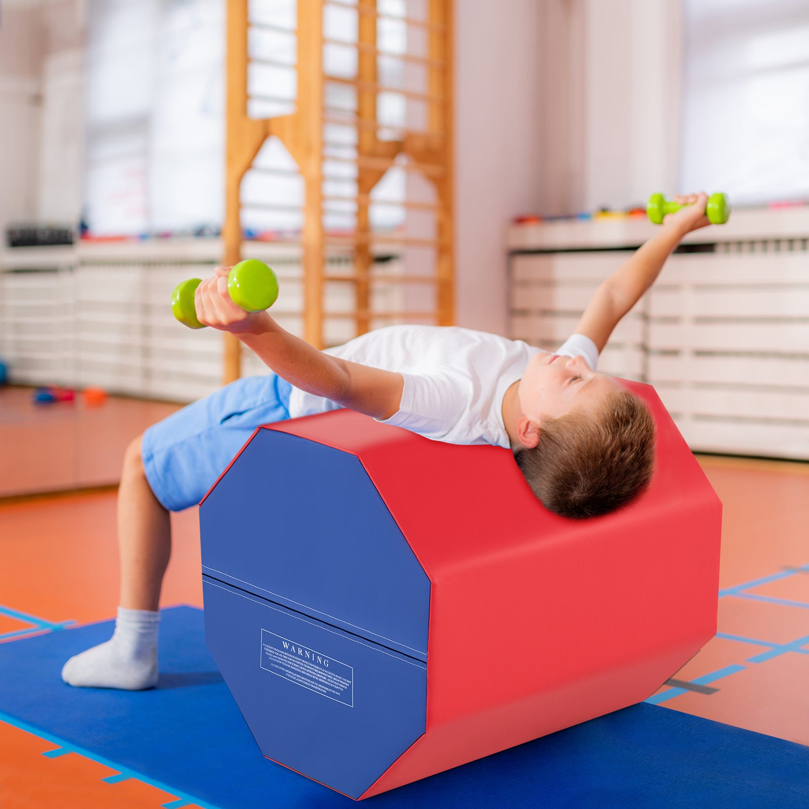 24.5 Inch x 24.5 Inch Octagon Gymnastics Mat with Waterproof Zippered Cover, Red Yoga & Gym Mats at Gallery Canada