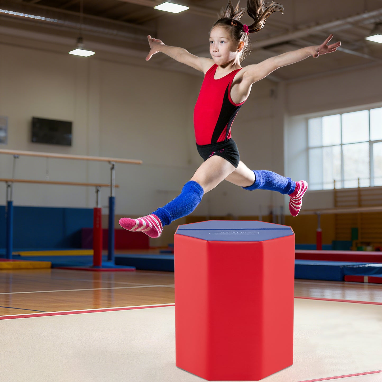 24.5 Inch x 24.5 Inch Octagon Gymnastics Mat with Waterproof Zippered Cover, Red Yoga & Gym Mats at Gallery Canada