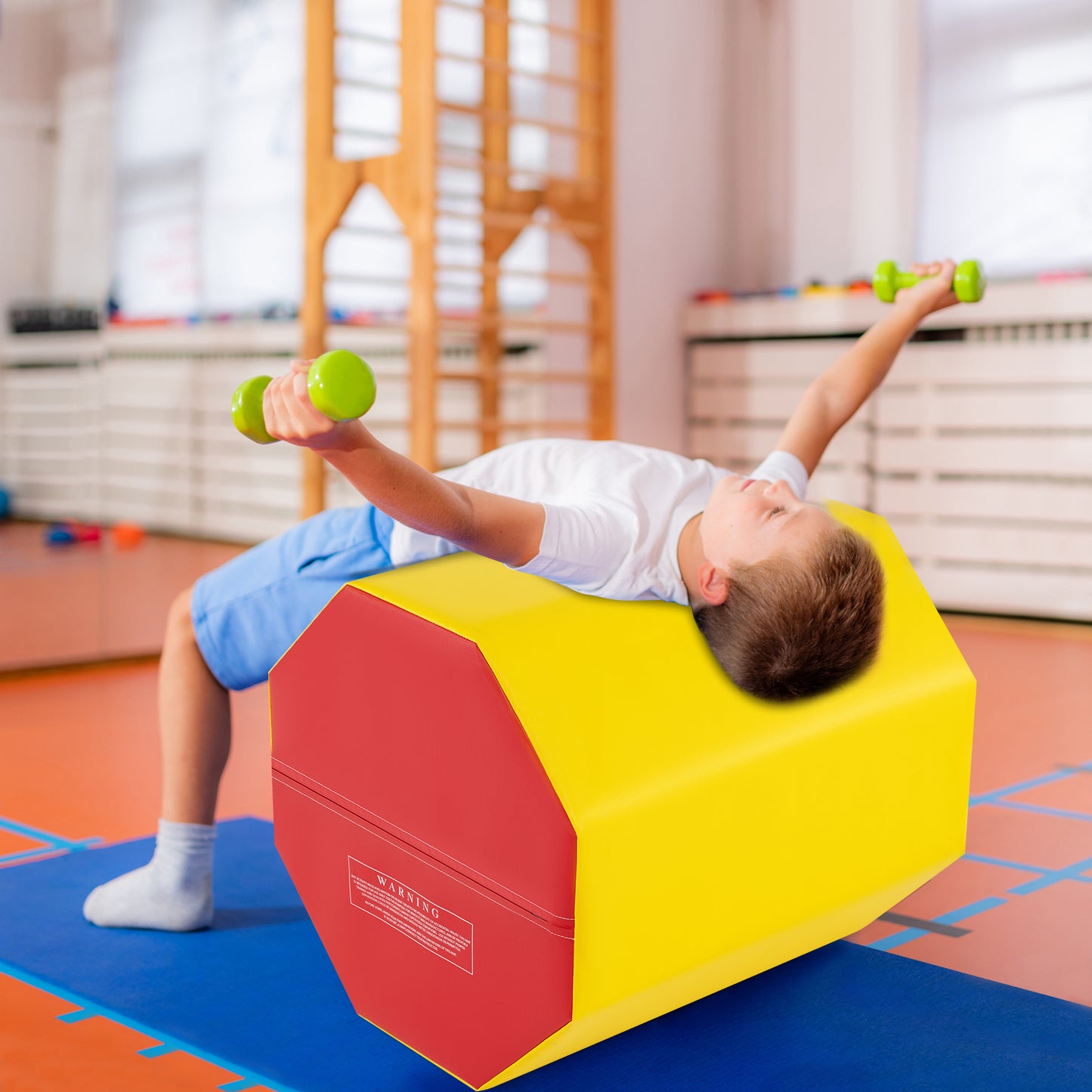 24.5 Inch x 24.5 Inch Octagon Gymnastics Mat with Waterproof Zippered Cover, Yellow Yoga & Gym Mats at Gallery Canada