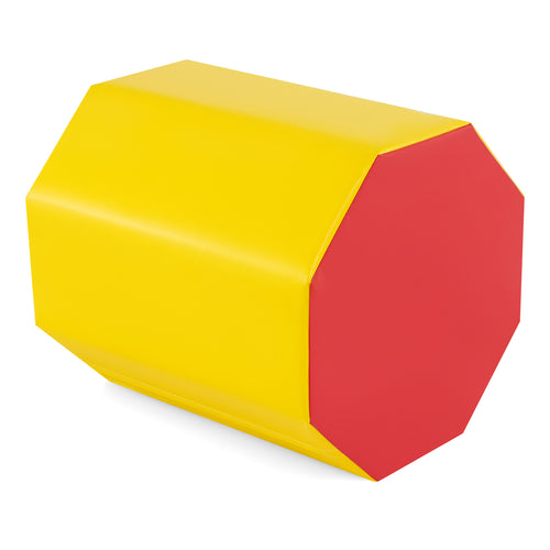 24.5 Inch x 24.5 Inch Octagon Gymnastics Mat with Waterproof Zippered Cover, Yellow