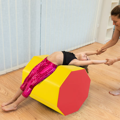 24.5 Inch x 24.5 Inch Octagon Gymnastics Mat with Waterproof Zippered Cover, Yellow Yoga & Gym Mats at Gallery Canada