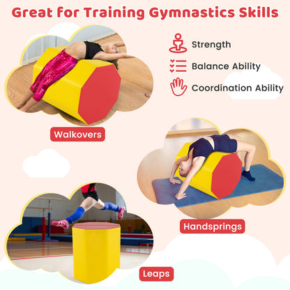 24.5 Inch x 24.5 Inch Octagon Gymnastics Mat with Waterproof Zippered Cover, Yellow Yoga & Gym Mats at Gallery Canada