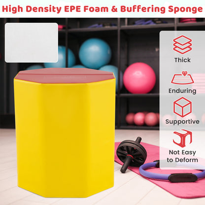 24.5 Inch x 24.5 Inch Octagon Gymnastics Mat with Waterproof Zippered Cover, Yellow Yoga & Gym Mats at Gallery Canada