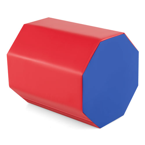 24.5 Inch Octagon Gymnastics Mat, Waterproof Zippered Cover, Red