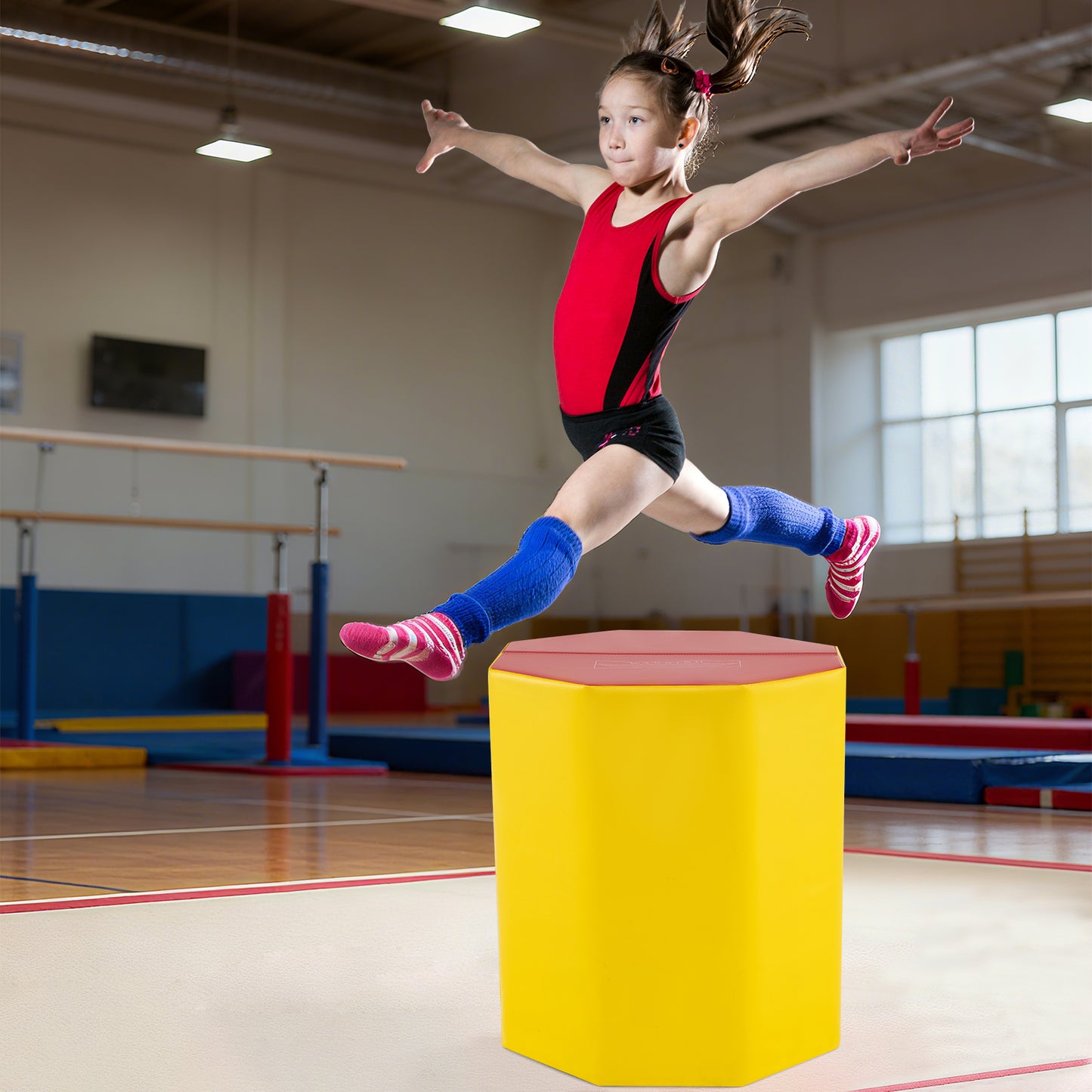 24.5 Inch Octagon Gymnastics Mat, Waterproof Zippered Cover, Yellow Yoga & Gym Mats at Gallery Canada
