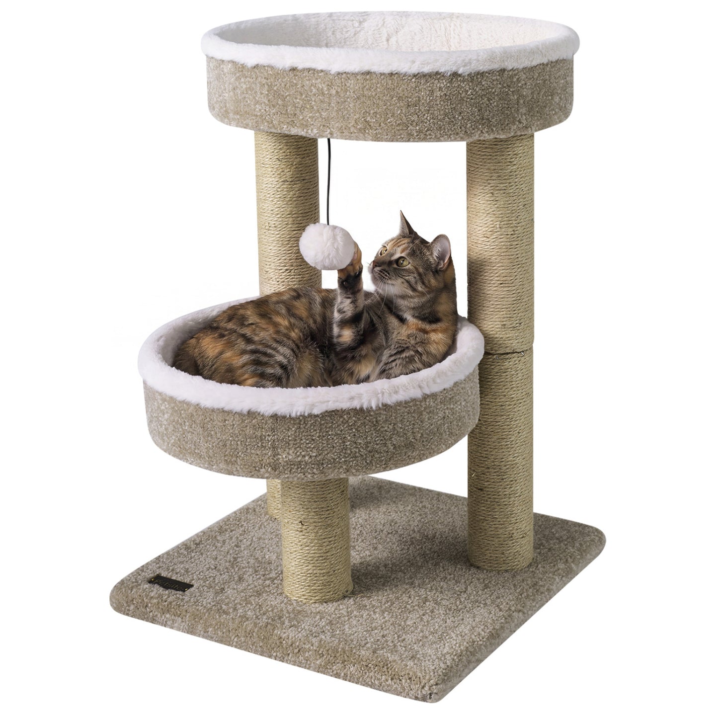 24 Cat Tower, 2 Plush Perches, Scratching Posts, Dangling Ball Cat Trees Condos & Scratchers at Gallery Canada