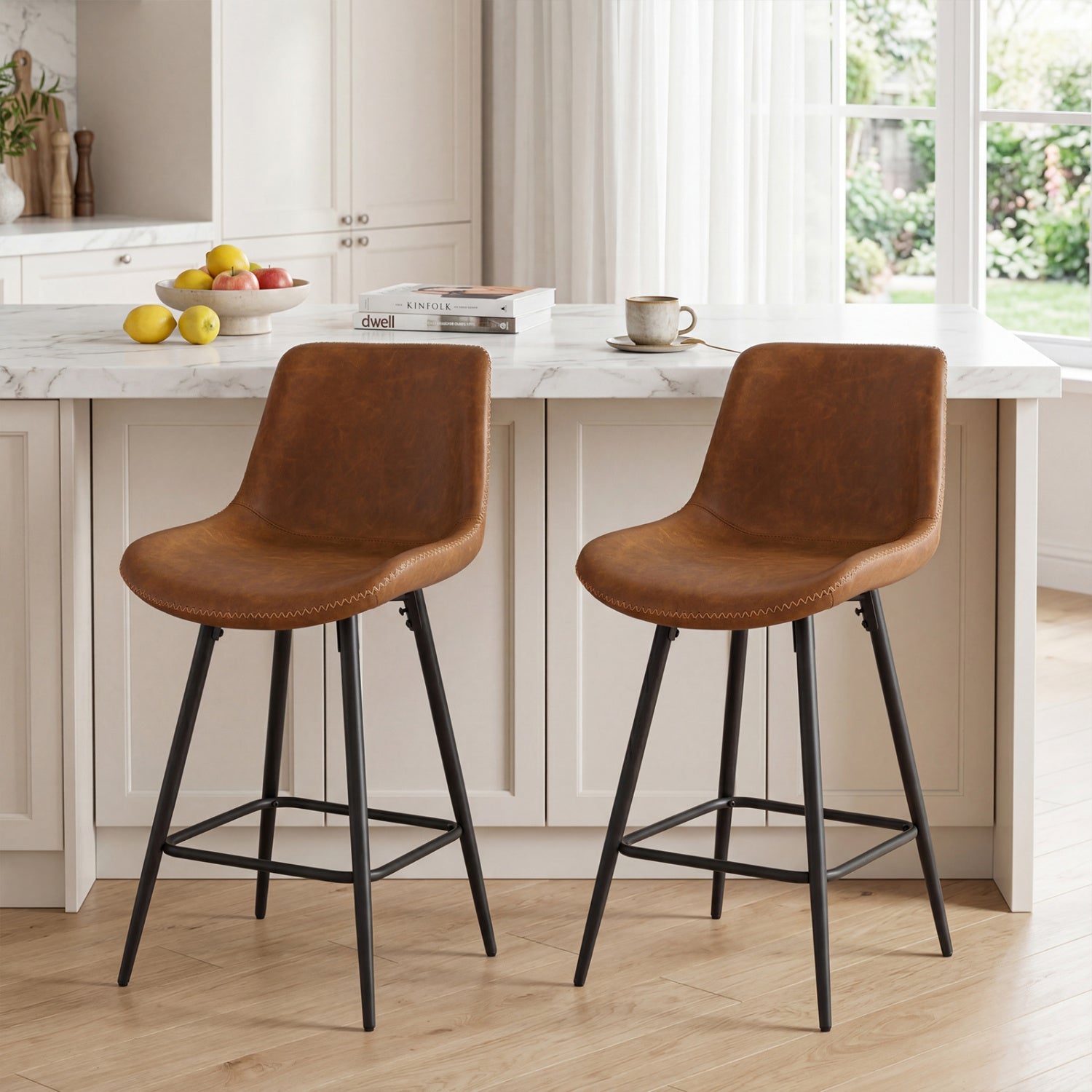 24 Inch Bar Stools Set Of 2, Brown Bar Stools at Gallery Canada