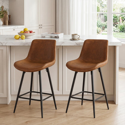 24 Inch Bar Stools Set Of 2, Brown Bar Stools at Gallery Canada