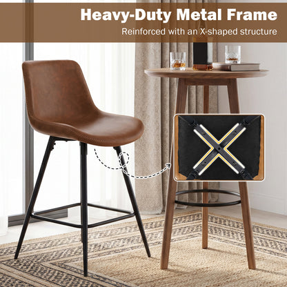 24 Inch Bar Stools Set Of 2, Brown Bar Stools at Gallery Canada