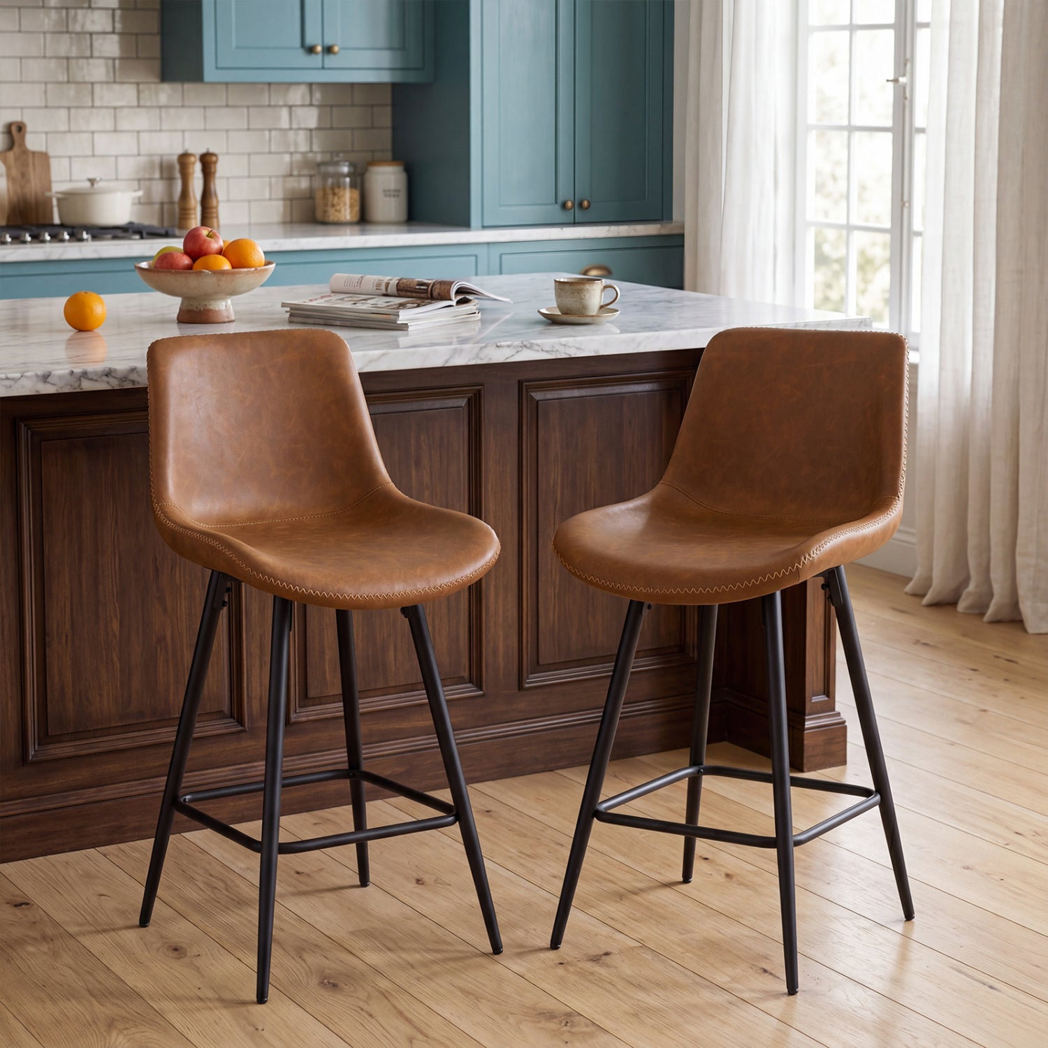 24 Inch Bar Stools Set Of 2, Brown Bar Stools at Gallery Canada