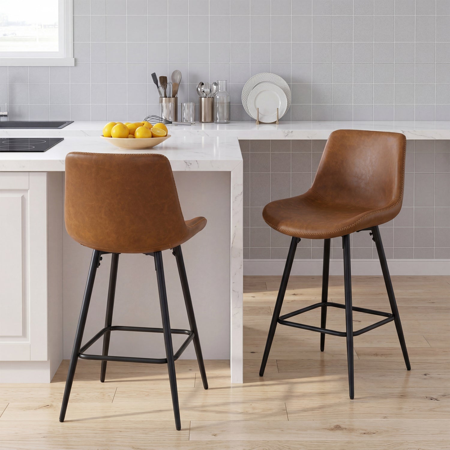 24 Inch Bar Stools Set Of 2, Brown Bar Stools at Gallery Canada