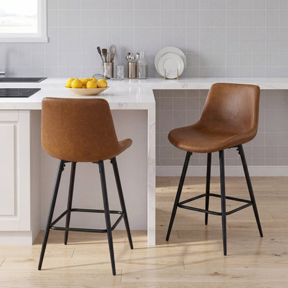 24 Inch Bar Stools Set Of 2, Brown Bar Stools at Gallery Canada