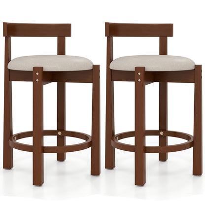 24 Inch Counter Height Bar Stools, Set of 2, Beige Bar Stools at Gallery Canada