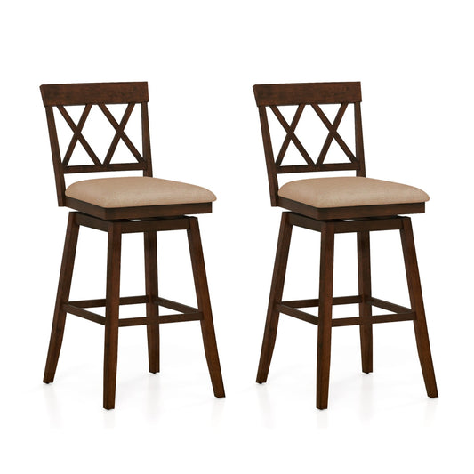 24 Inch Counter Height Barstools Set of 2 with Backrest and Seat Cushion-29 inch Bar Stools Options at Gallery Canada