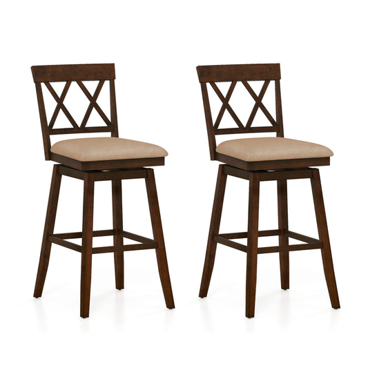 24 Inch Counter Height Barstools Set of 2 with Backrest and Seat Cushion-29 inch Bar Stools Options at Gallery Canada