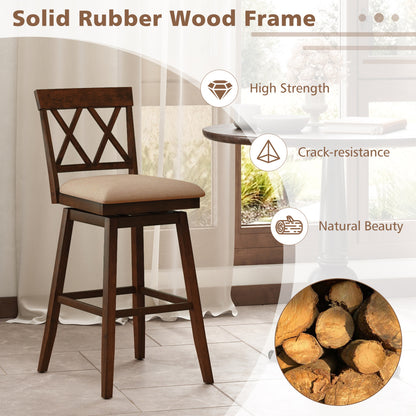 24 Inch Counter Height Barstools Set of 4 with Backrest and Upholstered Seat Cushion-29 inch Bar Stools at Gallery Canada