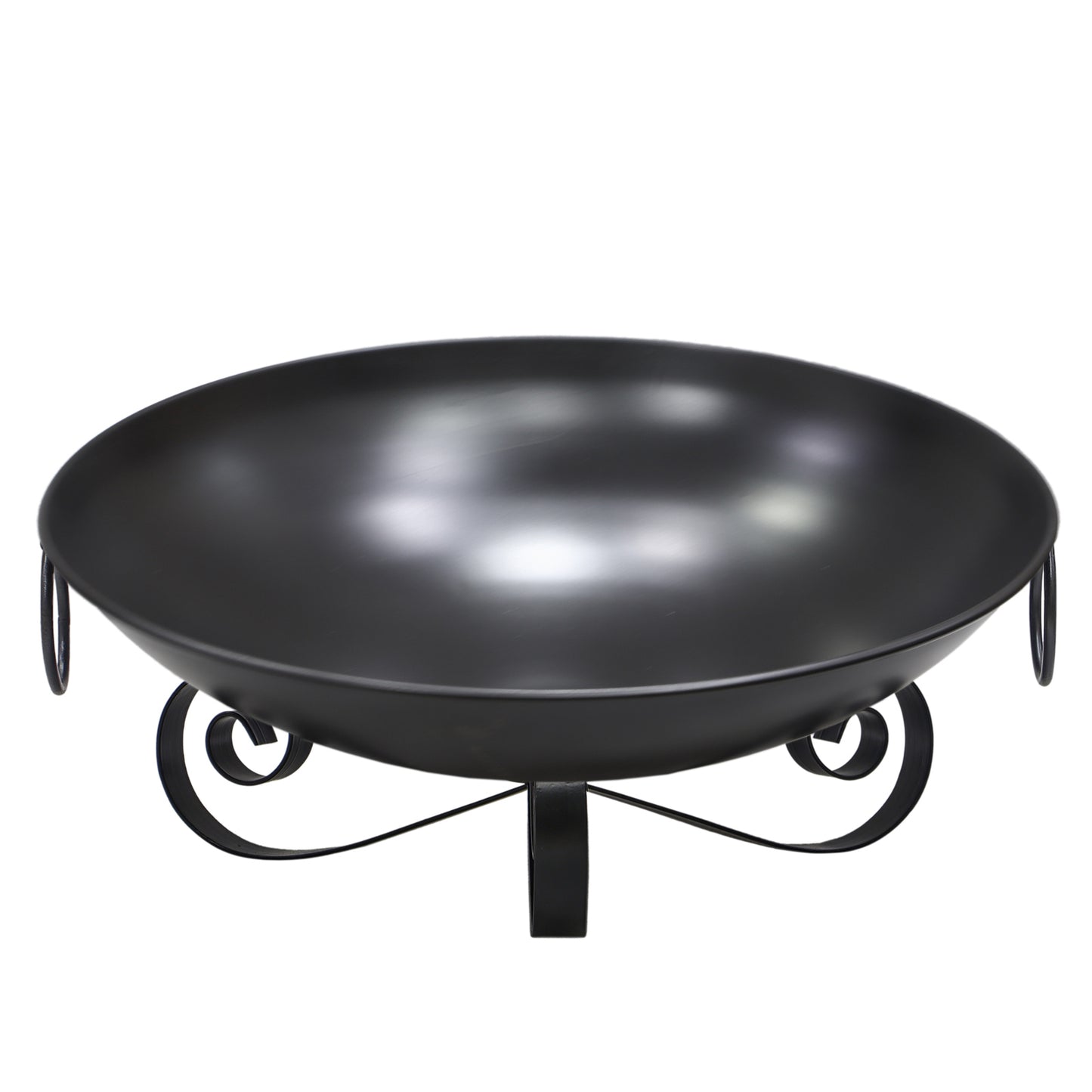 24 Inch Heavy-Duty Metal Fire Pit Bowl Outdoor Wood-Burning Firepit with Handles Fire Pits at Gallery Canada