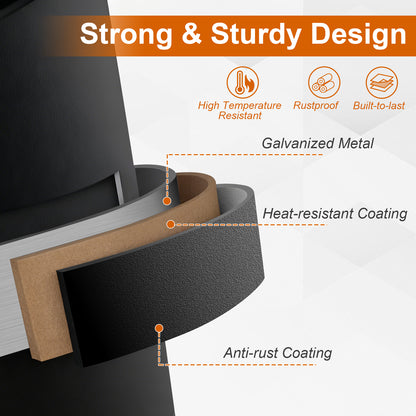 24 Inch Heavy-Duty Metal Fire Pit Bowl Outdoor Wood-Burning Firepit with Handles Fire Pits at Gallery Canada