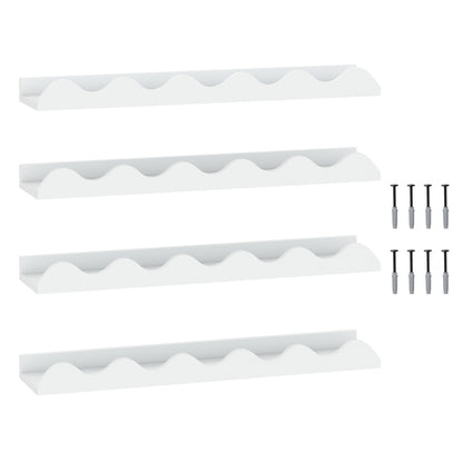 24 Inch Kids Bookshelf, Set of 4, Wall-Mounted, White Bookcases at Gallery Canada