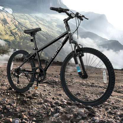 24 Inch Kids Mountain Bike Child Bicycle for Boys Girls Aged 8+ Years Old Black, Black Kids Bike at Gallery Canada