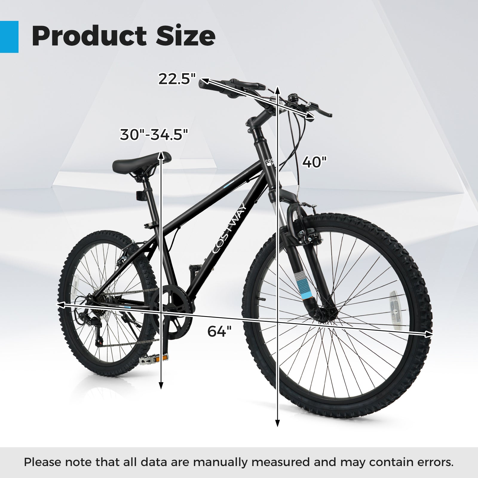 24 Inch Kids Mountain Bike Child Bicycle for Boys Girls Aged 8+ Years Old Black, Black Kids Bike at Gallery Canada