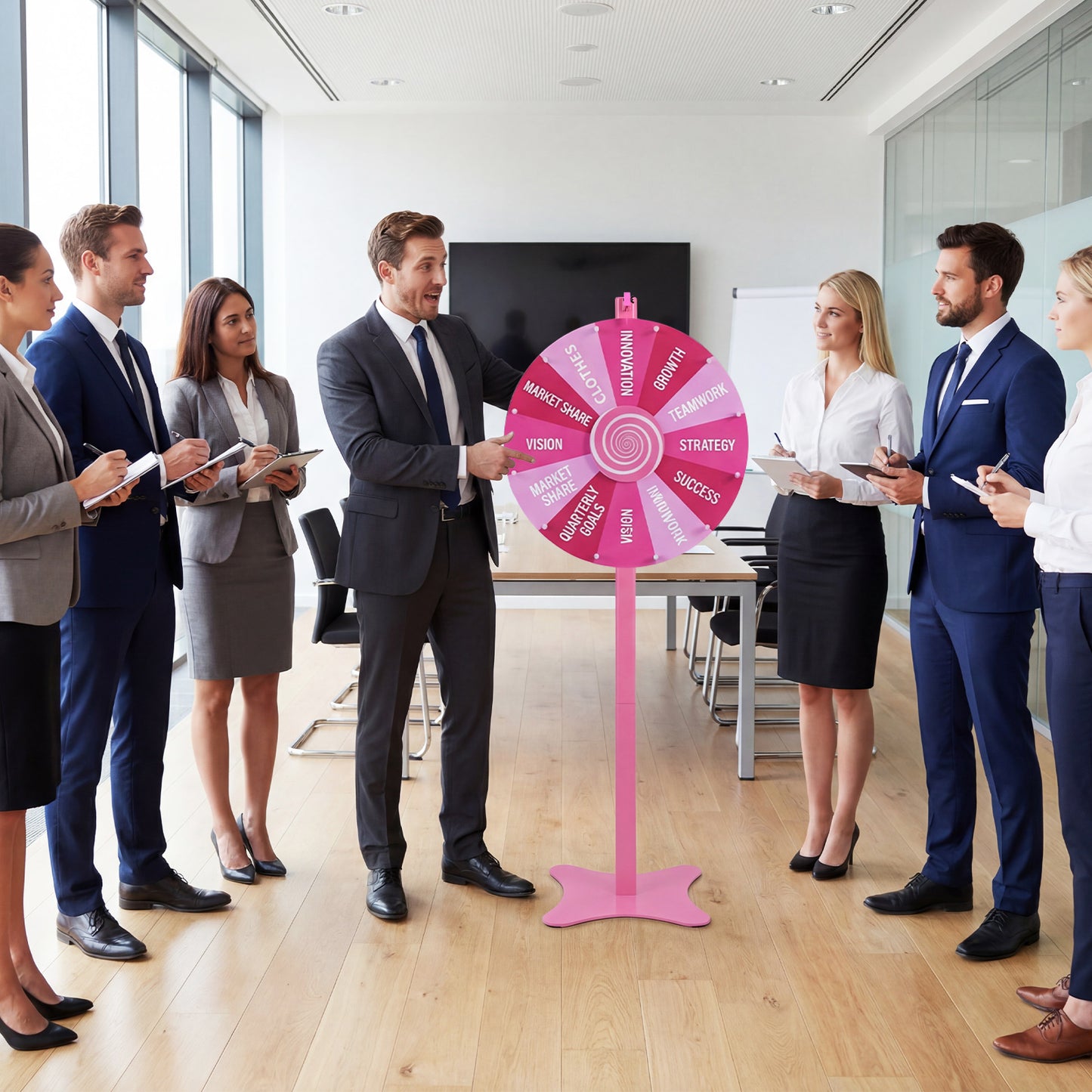 24 Inch Prize Wheel With Blackboard Marker, Eraser Game Room at Gallery Canada